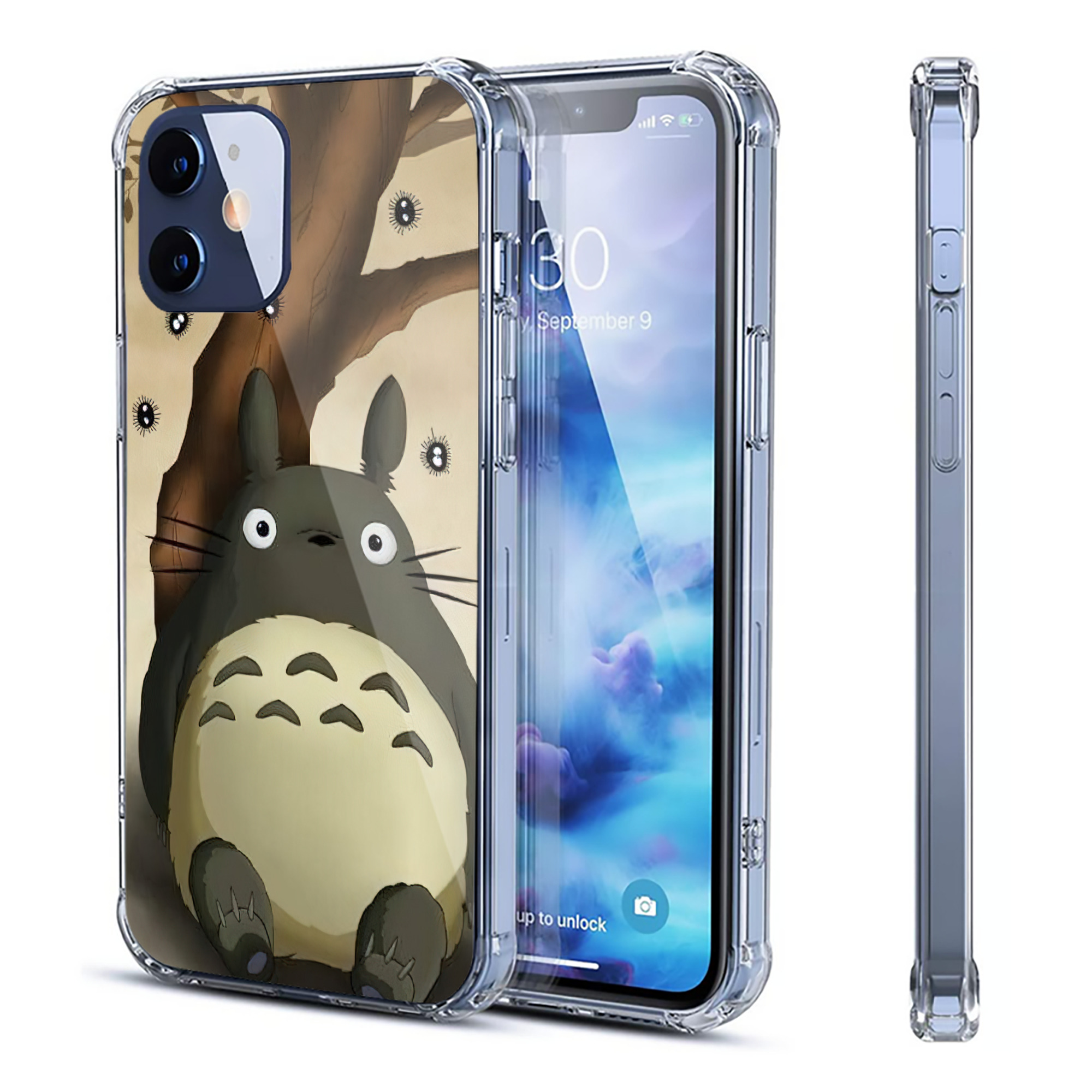 （画像用） となりのトトロ 草壁メイ 草壁サツキ My Neighbor Totoro Satsuki Kusakabe Mei Kusakabe 【iPhone 12シリーズ対応】透明スマホケース（クリアソフトケース）